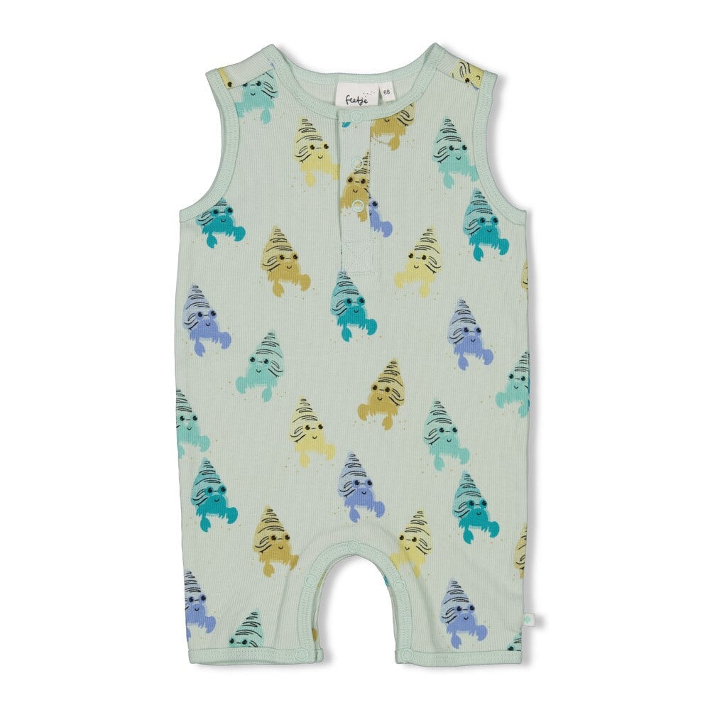 LAZY DAYS - Organic Cotton Rib Jersey Short Playsuit