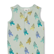 LAZY DAYS - Organic Cotton Rib Jersey Short Playsuit