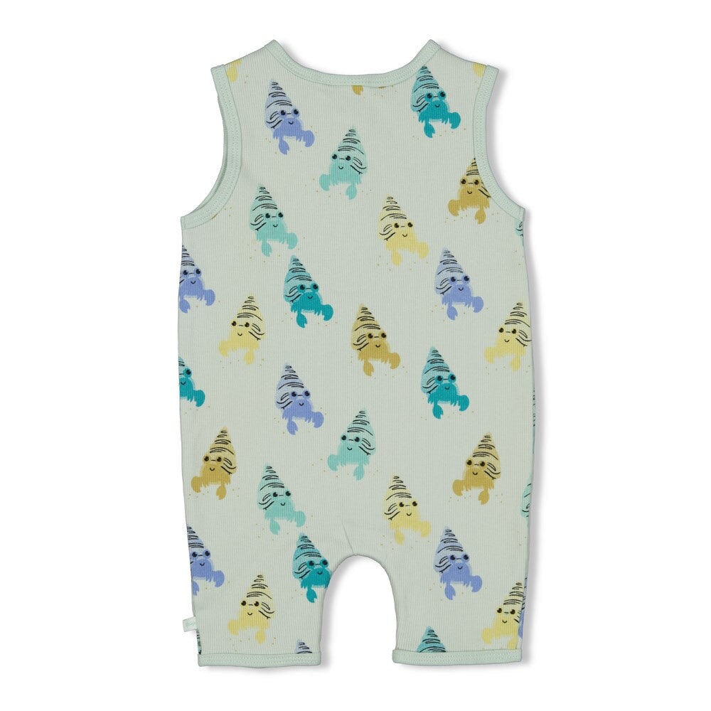 LAZY DAYS - Organic Cotton Rib Jersey Short Playsuit