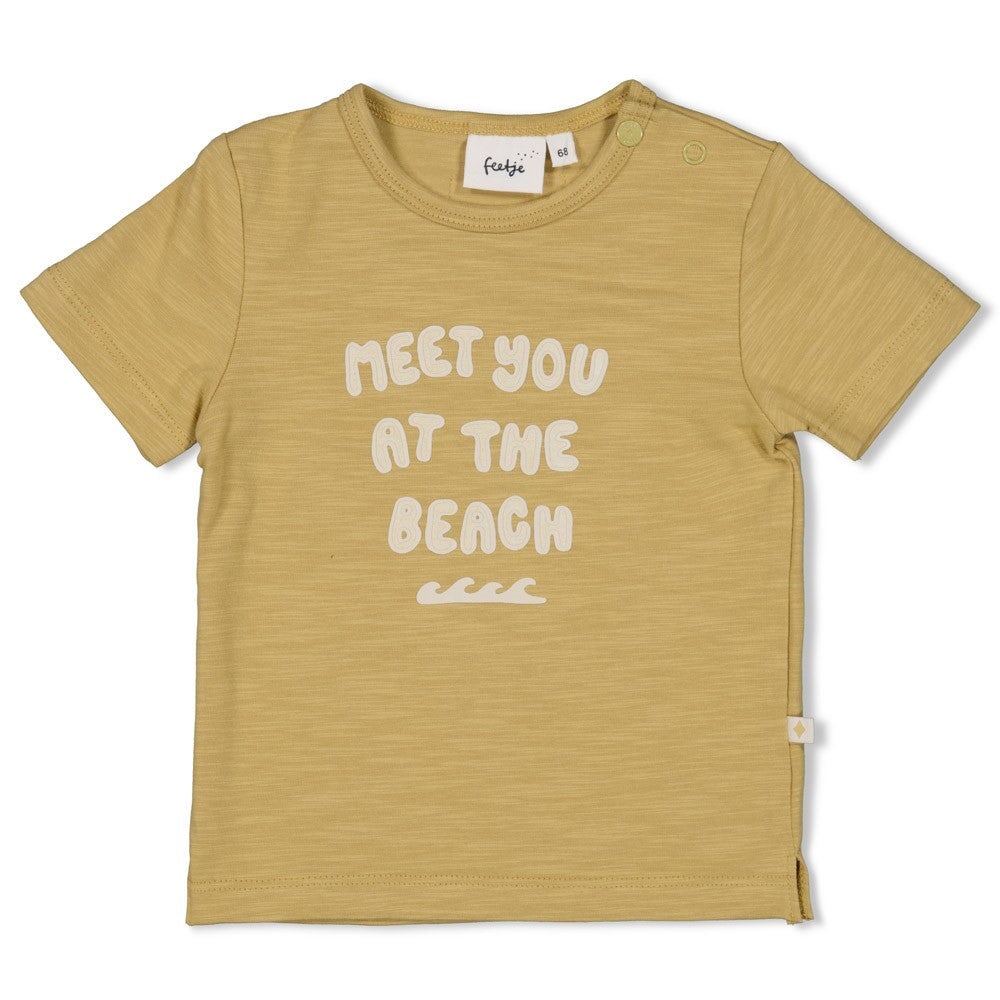 LAZY DAYS - Organic Cotton Slub "Meet You At The Beach" Fashion Top