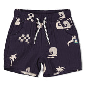 LAGOON LEGENDS - Organic Cotton Mousseline Printed Fashion Shorts
