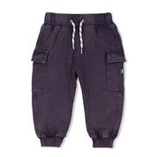 LAGOON LEGENDS - Organic Cotton French Terry Denim Cargo Pants