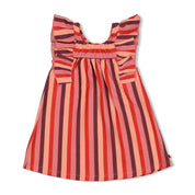 SALSA SUNSET - Seersucker Ruffle Fashion Dress