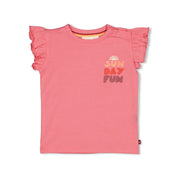 SALSA SUNSET - Organic Cotton Ruffle Embellished Fashion Top