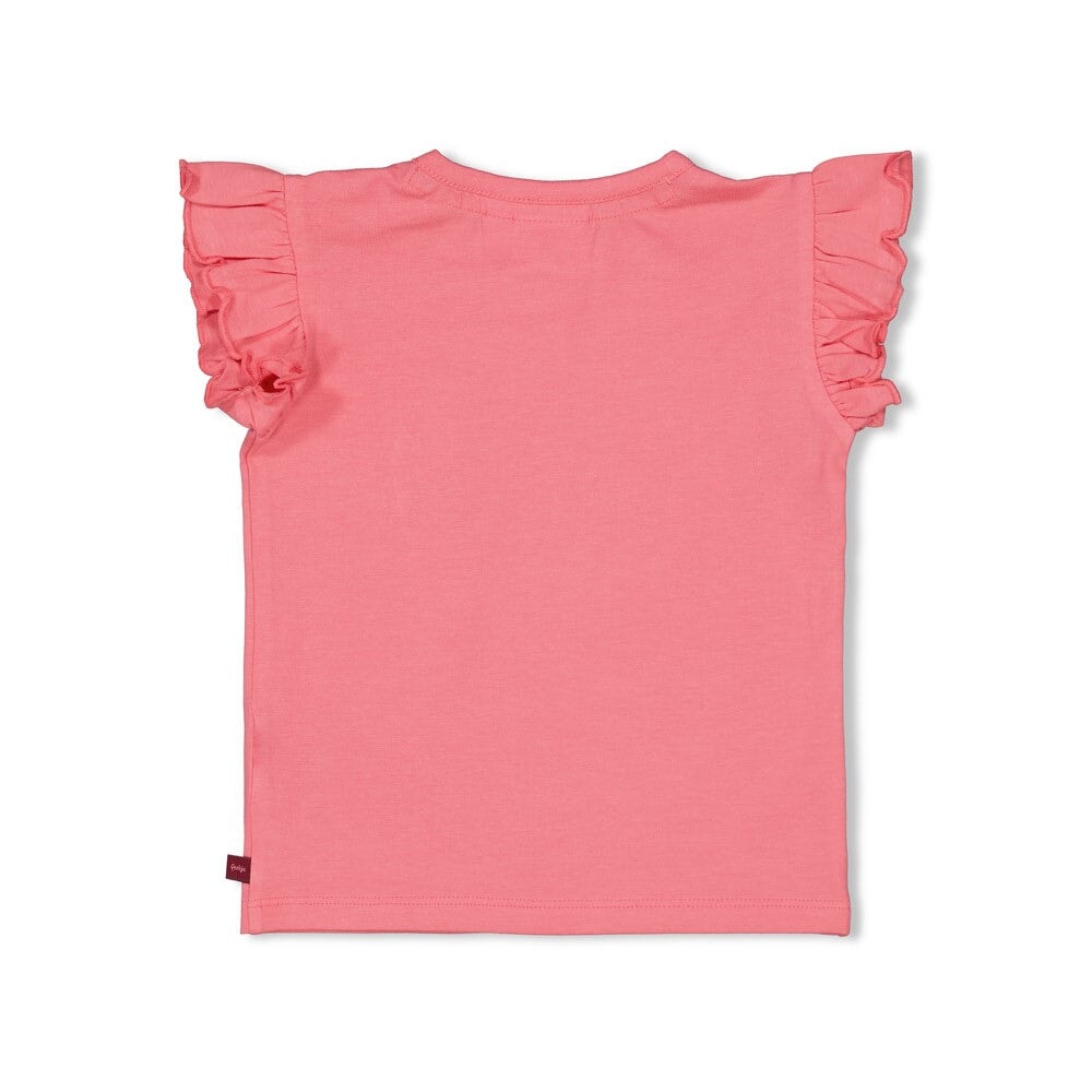 SALSA SUNSET - Organic Cotton Ruffle Embellished Fashion Top