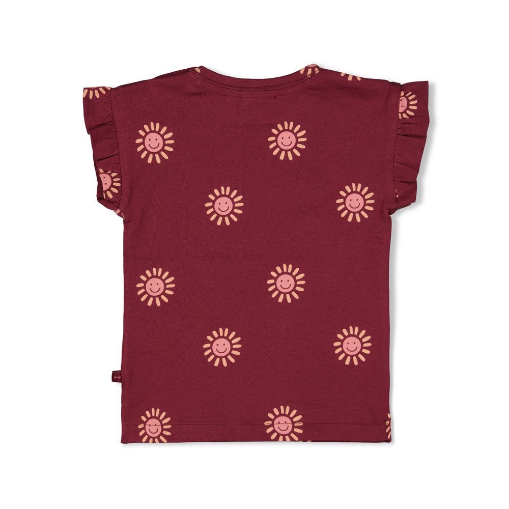 SALSA SUNSET - Organic Cotton Printed Ruffle Fashion Top