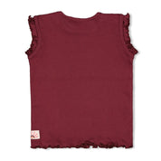 SALSA SUNSET Organic Cotton Rib Ruffle Fashion Top