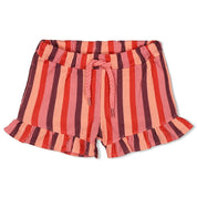 SALSA SUNSET - Seersucker Ruffle Fashion Shorts