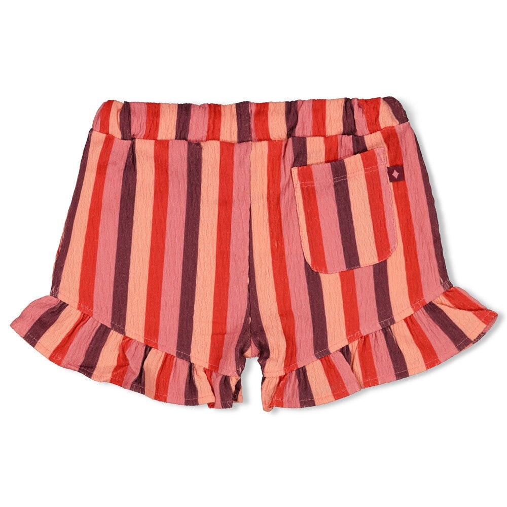 SALSA SUNSET - Seersucker Ruffle Fashion Shorts