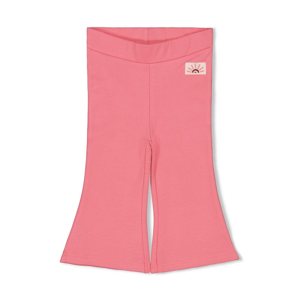 SALSA SUNSET - Organic Cotton French Terry Solid Flare Fashion Pants
