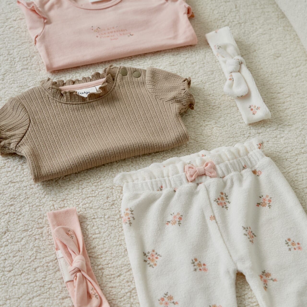 BLOOM WITH LOVE Allover Print Soft-Terry Pant