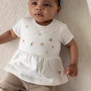 BLOOM WITH LOVE Short Sleeve Tunic Top