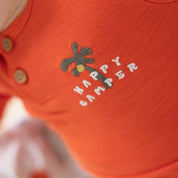 CAMP COOL Slub Yarn "Happy Camper" Long Sleeve Top