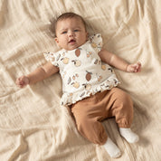 CUTIE FRUITY Organic Cotton Fancy Fabric Signature Print Top