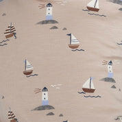 LET'S SAIL Signature Allover Print Slub Yarn Top