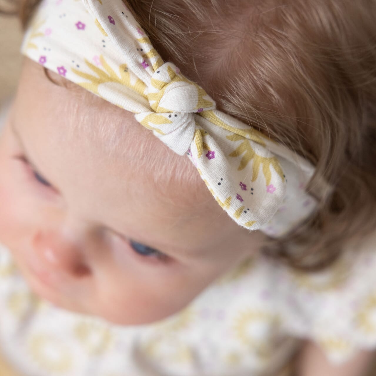 SUNNY LOVE Allover Print Slub Yarn Headband