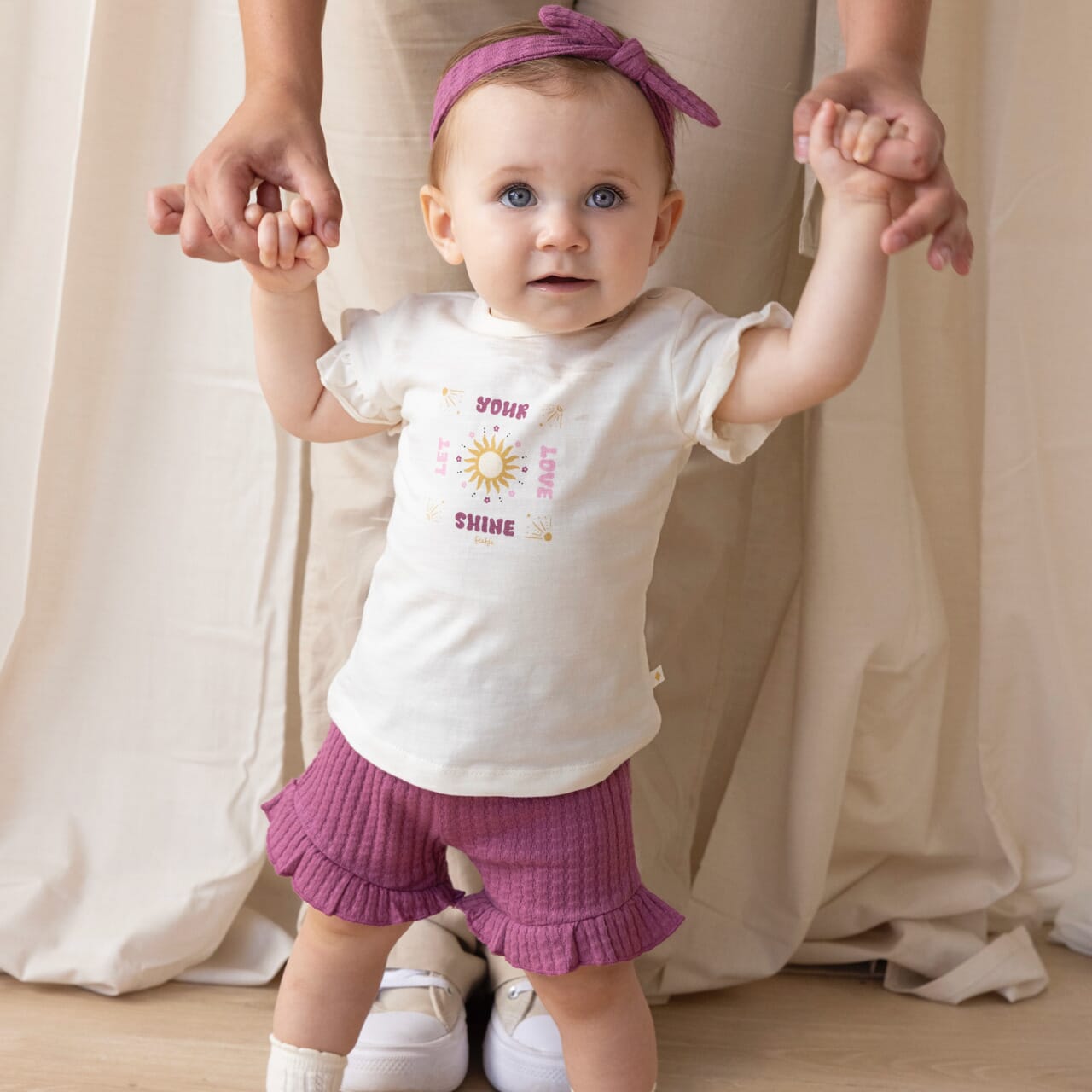 SUNNY LOVE Fancy Rib Fashion Shorts