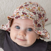 WILD FLOWERS Allover Print Fancy Fabric Sun Hat