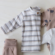 INTO THE FOREST-  Ribbed Knit Forest Stripe Top