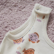 SPLASH Allover Print Soft Brushed French Terry Playsuit