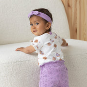 SPLASH Signature Print Frills Slub Yarn Top