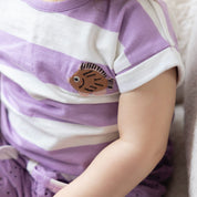 SPLASH Slub Yarn Fashion Stripe Top