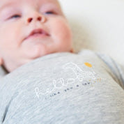 GIRAFFE — Organic Cotton "Hello" Graphic Long Sleeve Top