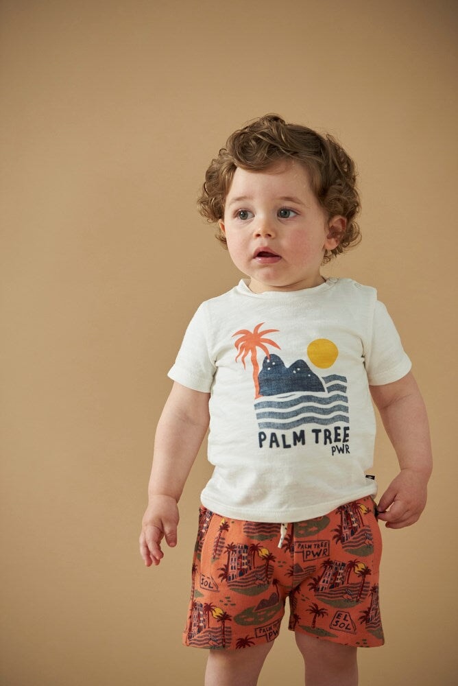 EL SOL French Terry "PALM TREE PWR" Short