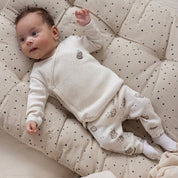 CUTE COOKIE - 2x2 Rib Knit Allover Print Pants