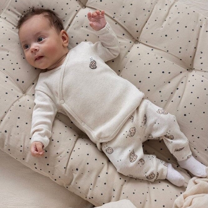 CUTE COOKIE - 2x2 Rib Knit Allover Print Pants