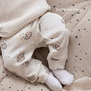 CUTE COOKIE - 2x2 Rib Knit Allover Print Pants