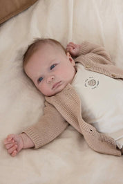 CUTE COOKIE - Garter Stitch Classic Cardigan Sweater