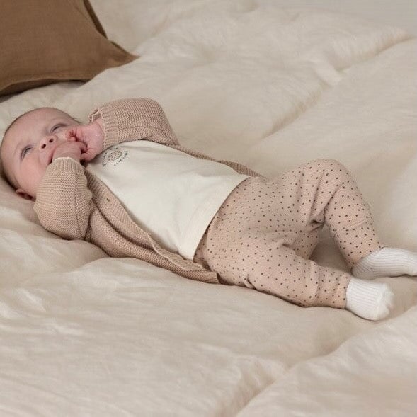 CUTE COOKIE - 2x2 Rib Knit "chips everywhere" Pants