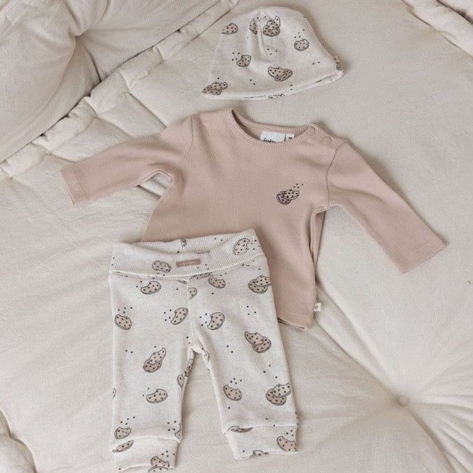 CUTE COOKIE - 2x2 Rib Knit Allover Print Pants