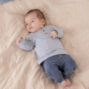 FARM LIFE - Yarn Dye Stripe Placket Top