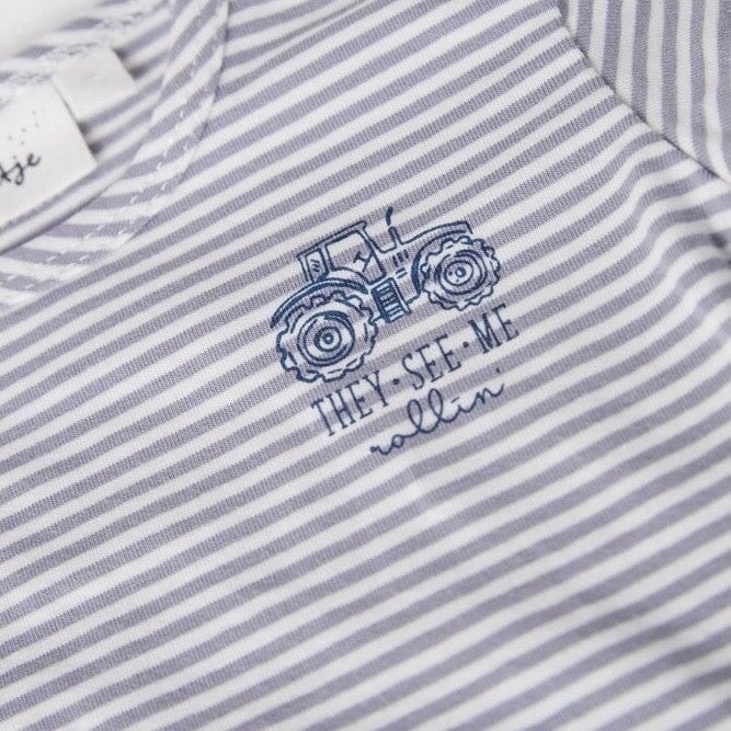 FARM LIFE T - Yarn Dye Stripe "They-See-Me,rollin" Top