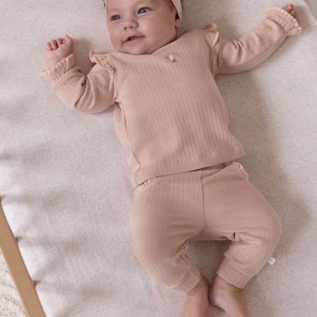 SWEET POPPY - 2x2 Rib Knit Fashion Pants