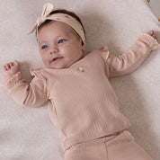 SWEET POPPY - 8x2 Rib Knit Embroidered Signature Top