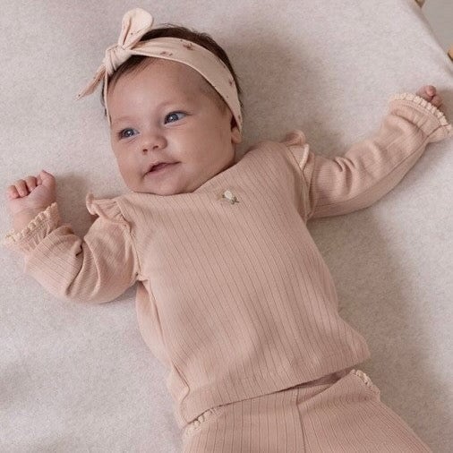 SWEET POPPY - 8x2 Rib Knit Embroidered Signature Top