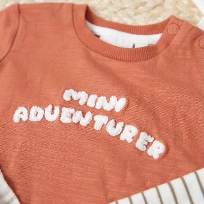 MINI ADVENTURER - Signature Appliqué Slub Yarn Top