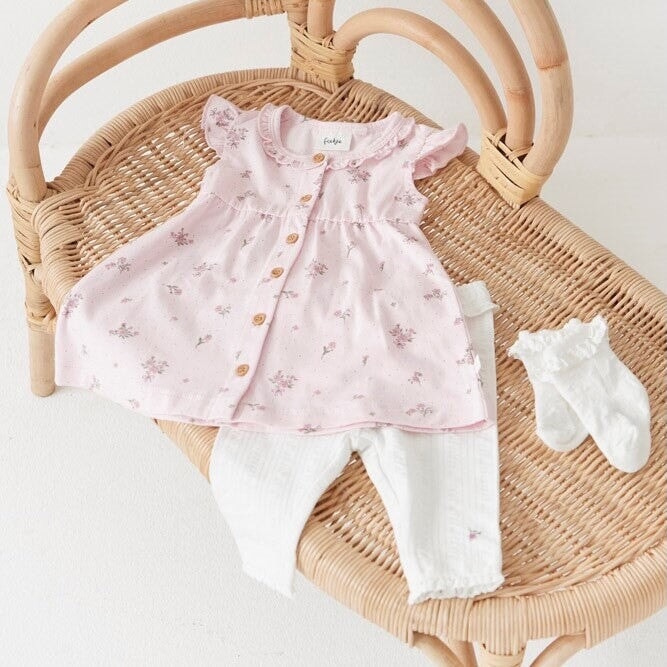 BLOSSOM - Flower Seersucker Fashion Legging