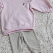 BLOSSOM - Rib Ajour Knit Fashion Pants