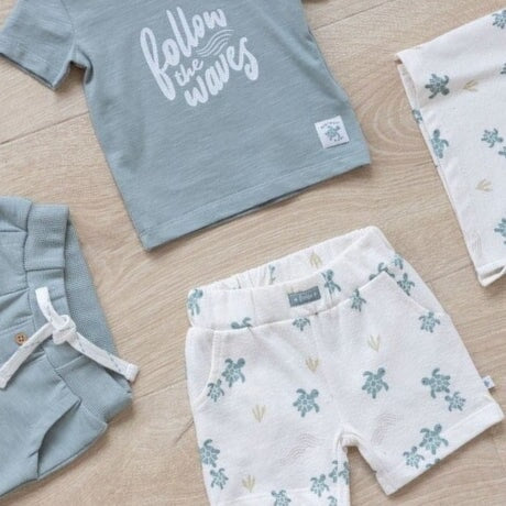 TURTELLY COOL - Allover Print "Fancy Fabric" Knit Shorts