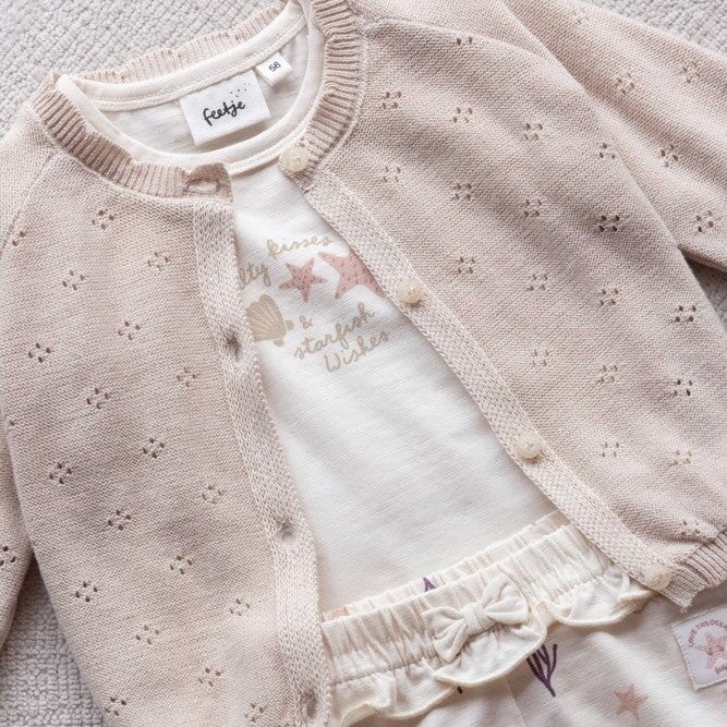 STARFISH WISHES - Pointelle Signature Cardigan Sweater