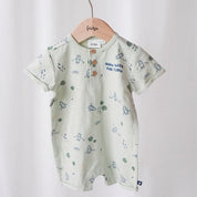 ROCK MY BOAT - Allover Print Slub Yarn Jersey Placket Short Suit