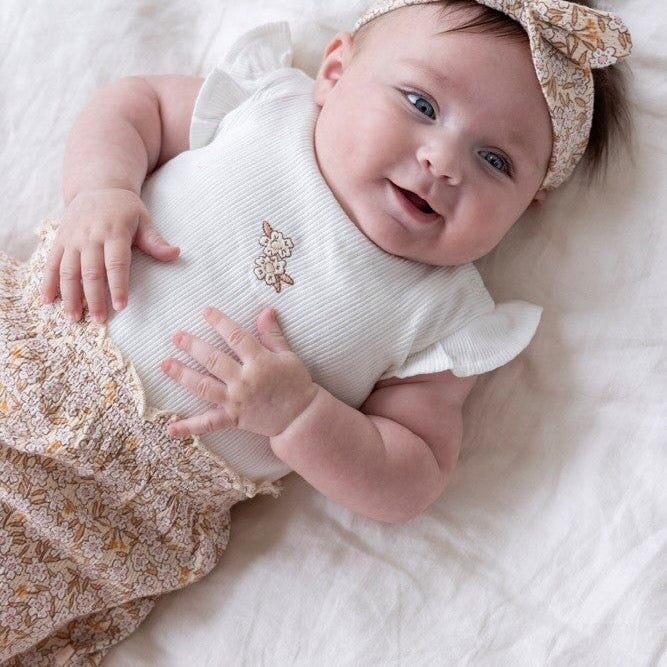 FLOWER FIELD - Pointelle & Fancy Fabric Fashion Dress