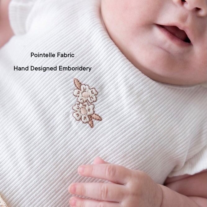 FLOWER FIELD - Fancy Pointelle Embroidered Fashion Top