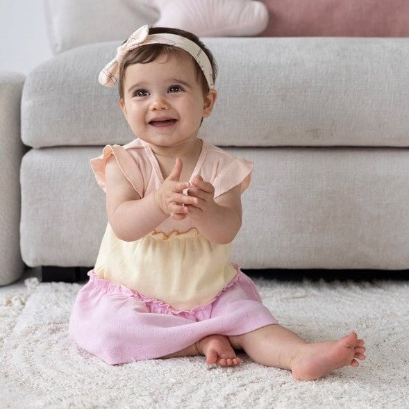 SUNSHINE - 1x1 Rib Ajour Fashion Tiered Dress