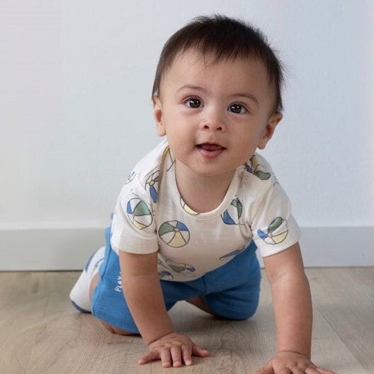 POOL TIME - Signature Allover Print Slub Knit Fashion Top