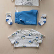 POOL TIME - Signature Allover Print Slub Knit Fashion Top